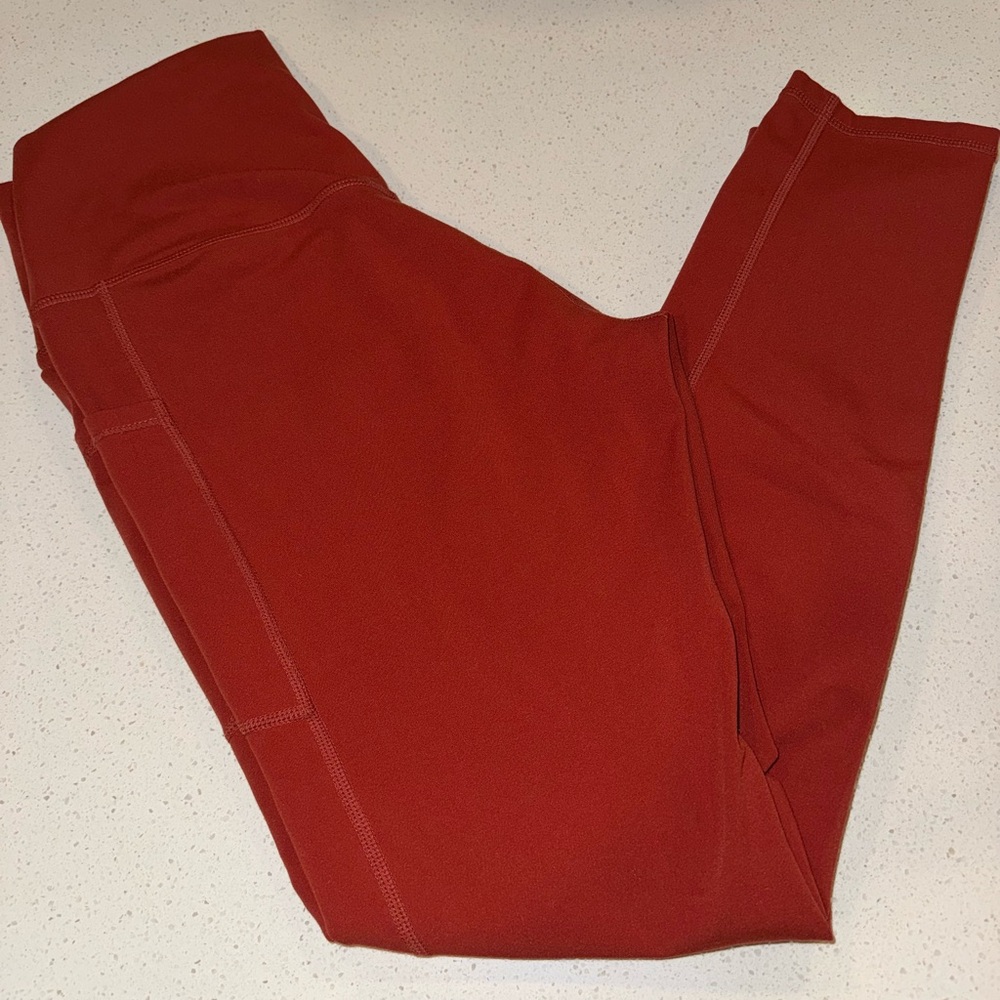 Women's Burnt Orange Leggings 7/8